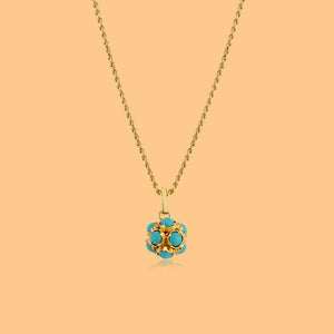 Evil Eye Bead Vintage Necklace - Blue