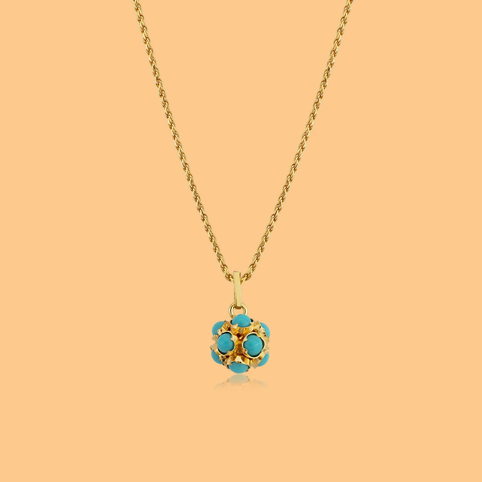 Evil Eye Bead Vintage Necklace - Blue