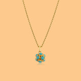 Evil Eye Bead Vintage Necklace - Blue