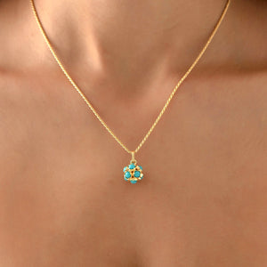 Evil Eye Bead Vintage Necklace - Blue