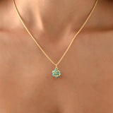 Evil Eye Bead Vintage Necklace - Blue