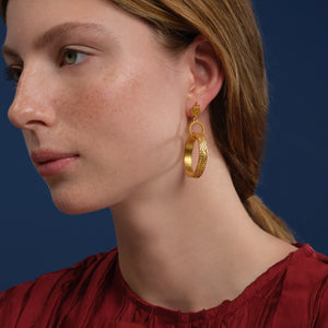 Dragon Flame Hoop Earrings