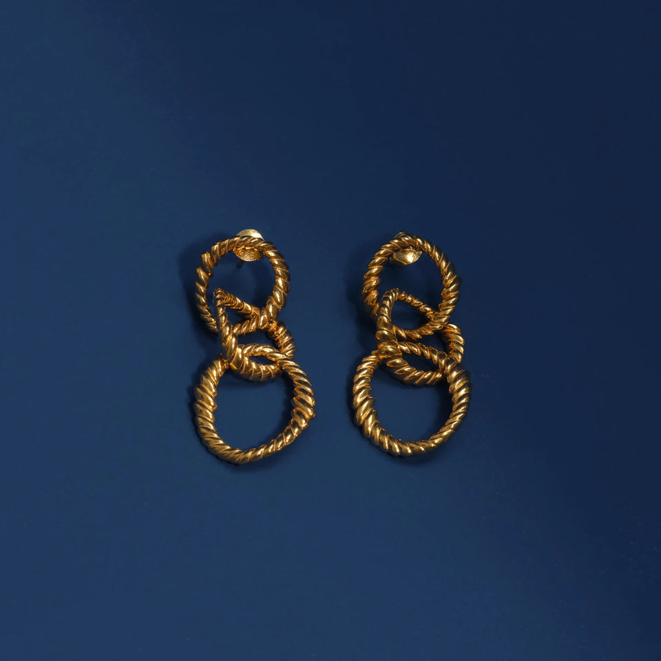 Aries Spiral Chain Earring