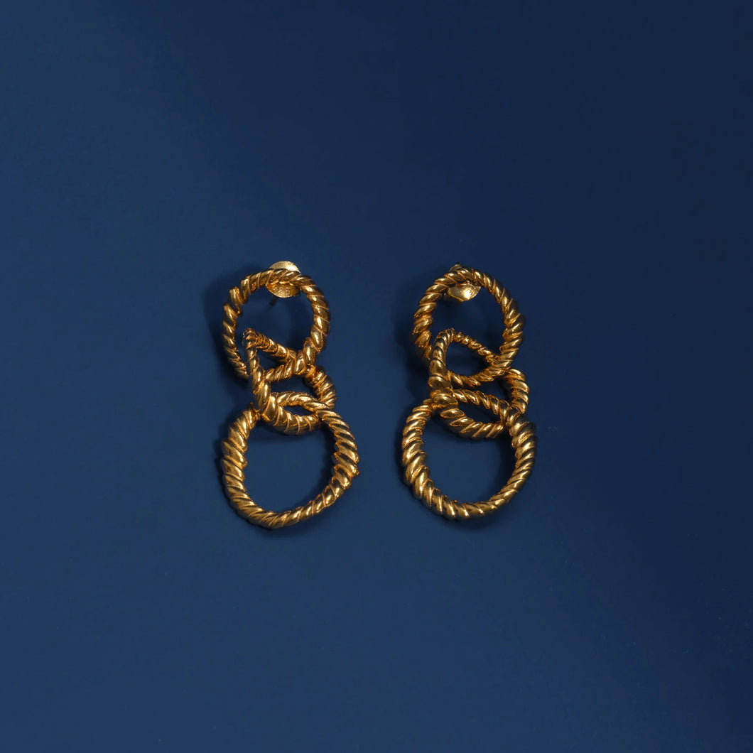 Aries Spiral Chain Earring