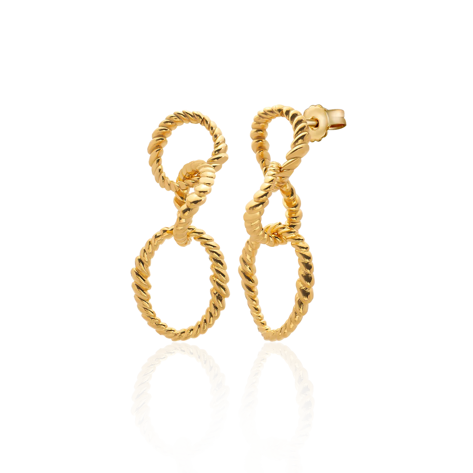 Aries Spiral Chain Earring