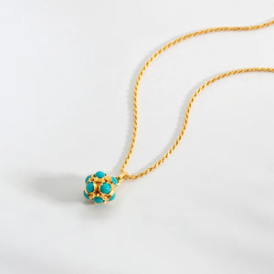 Evil Eye Bead Vintage Necklace - Blue