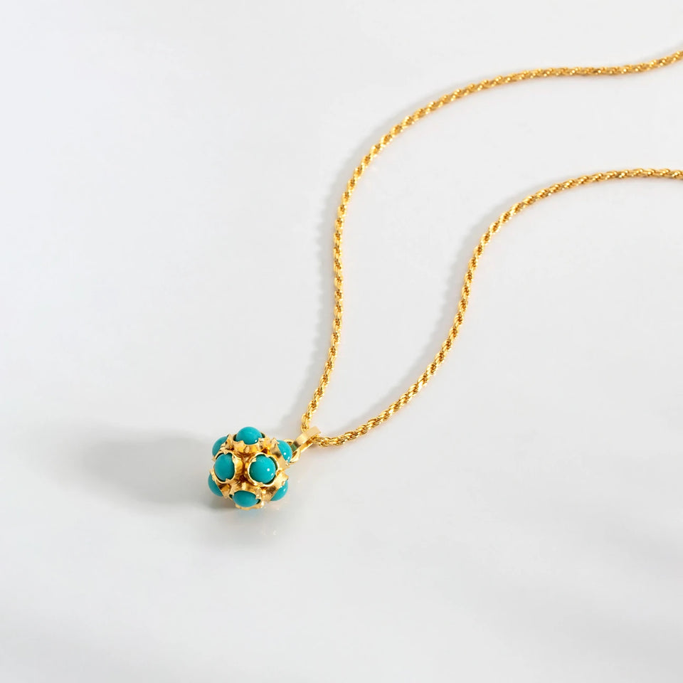 Evil Eye Bead Vintage Necklace - Blue