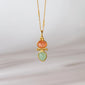 Odisea Strawberry Quartz and Aventurine Necklace