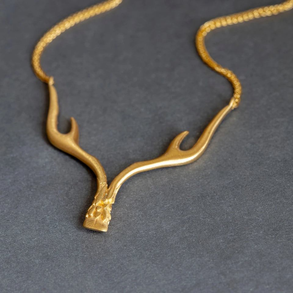 Deer Goddess Antler Necklace
