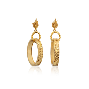 Dragon Flame Hoop Earrings