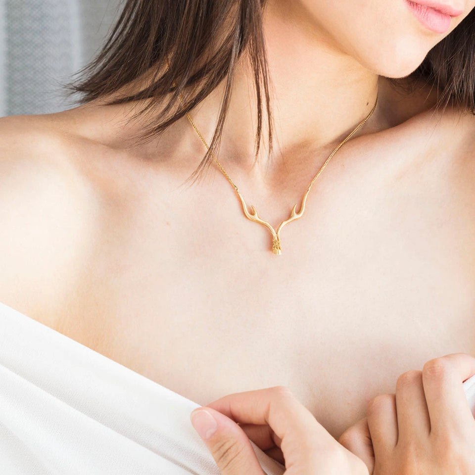 Deer Goddess Antler Necklace
